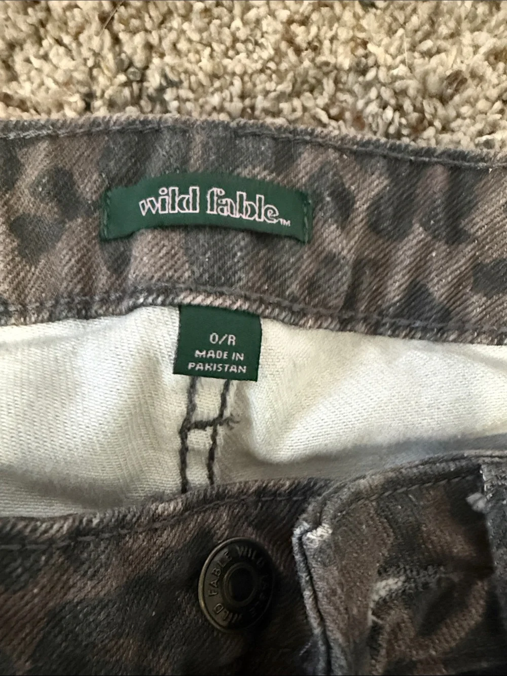 wild fable Black Leopard Print Wide Leg Jeans - Picture 2 of 4